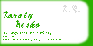karoly mesko business card