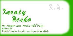 karoly mesko business card